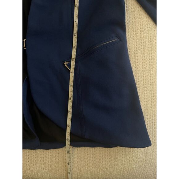 Chico’s Black Label Women’s Blazer 00 Purple Blue Open Front Textured Jacket - Picture 6 of 7